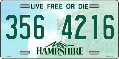 NH license plate 3564216