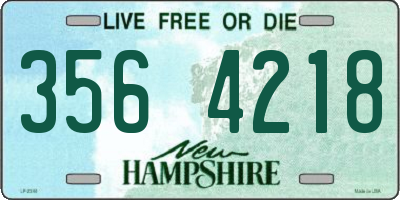 NH license plate 3564218