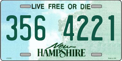 NH license plate 3564221