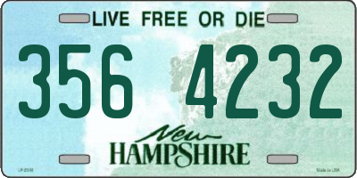 NH license plate 3564232