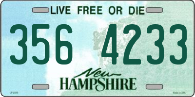 NH license plate 3564233