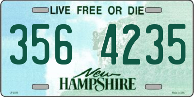 NH license plate 3564235