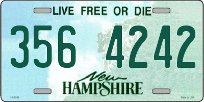 NH license plate 3564242