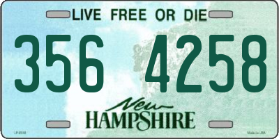 NH license plate 3564258