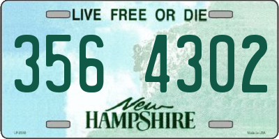 NH license plate 3564302
