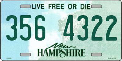 NH license plate 3564322