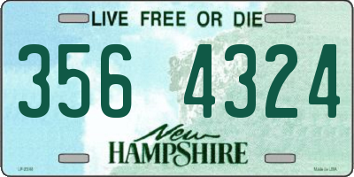 NH license plate 3564324