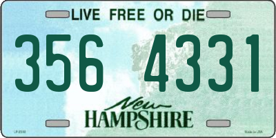 NH license plate 3564331