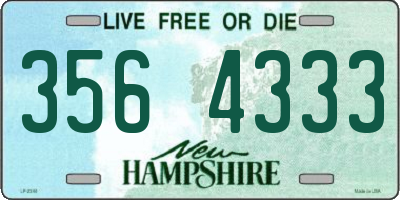 NH license plate 3564333