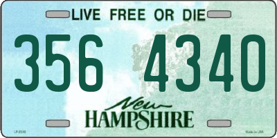 NH license plate 3564340