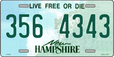NH license plate 3564343