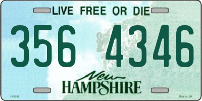 NH license plate 3564346