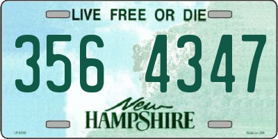 NH license plate 3564347
