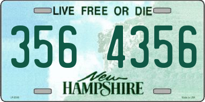 NH license plate 3564356