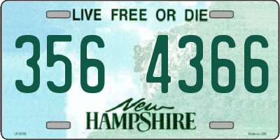 NH license plate 3564366