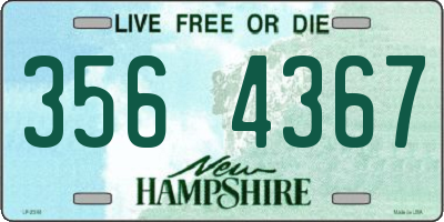 NH license plate 3564367