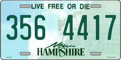 NH license plate 3564417