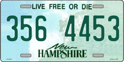 NH license plate 3564453