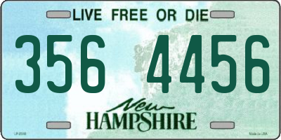 NH license plate 3564456