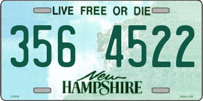 NH license plate 3564522