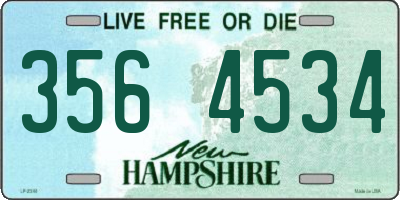 NH license plate 3564534