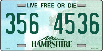 NH license plate 3564536