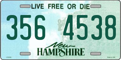 NH license plate 3564538