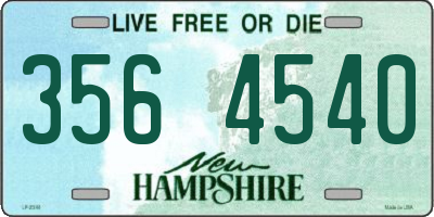NH license plate 3564540