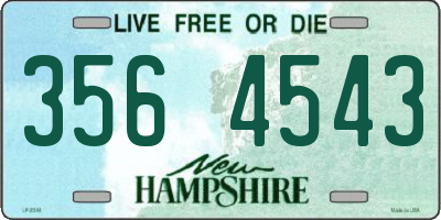 NH license plate 3564543