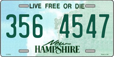 NH license plate 3564547