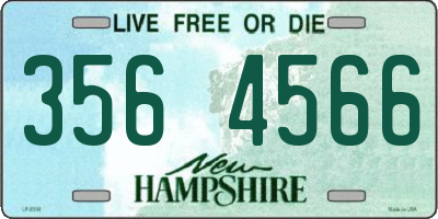 NH license plate 3564566