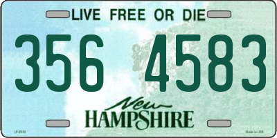 NH license plate 3564583