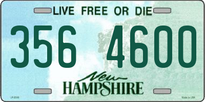 NH license plate 3564600