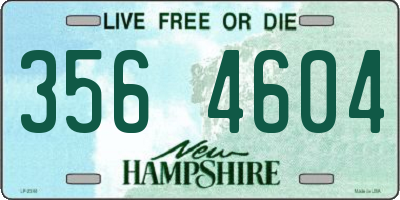 NH license plate 3564604