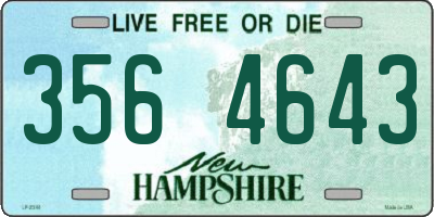 NH license plate 3564643