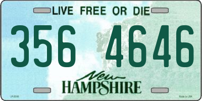 NH license plate 3564646