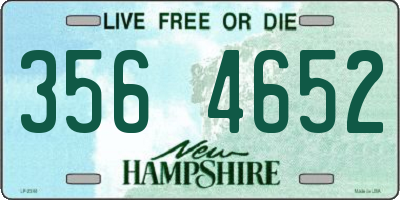 NH license plate 3564652