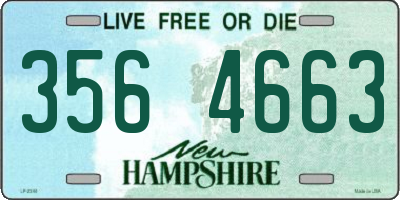 NH license plate 3564663