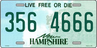 NH license plate 3564666