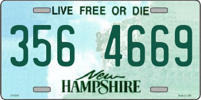 NH license plate 3564669