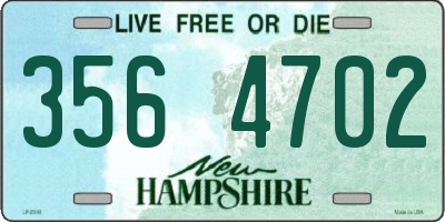 NH license plate 3564702