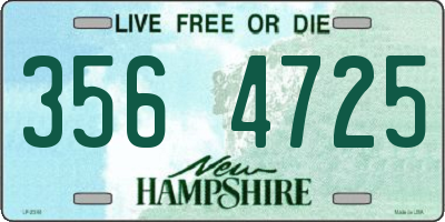 NH license plate 3564725