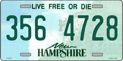 NH license plate 3564728