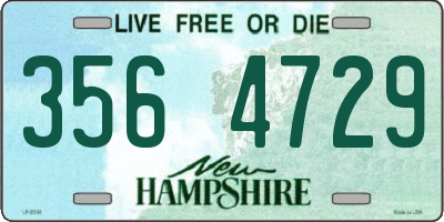 NH license plate 3564729