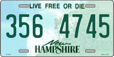 NH license plate 3564745