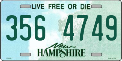 NH license plate 3564749