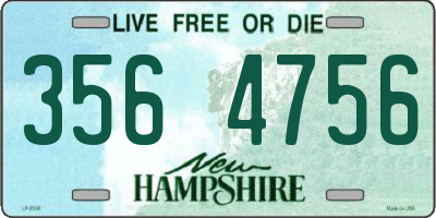 NH license plate 3564756