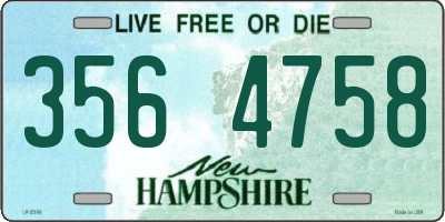 NH license plate 3564758