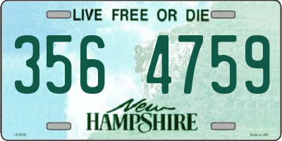 NH license plate 3564759