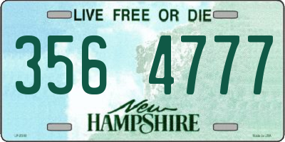 NH license plate 3564777